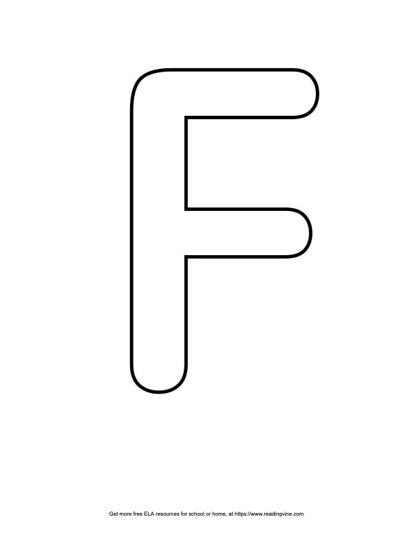 Roundish Capital Bubble Letter F
