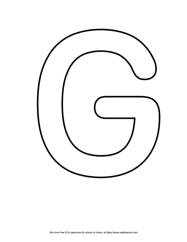 Roundish Capital Bubble Letter G