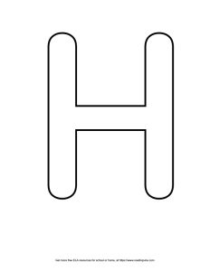 Roundish Capital Bubble Letter H
