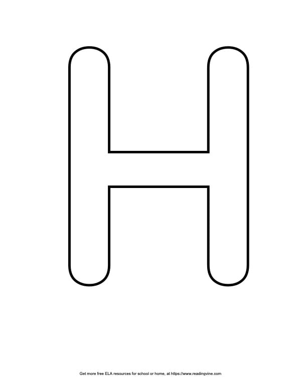 Roundish Capital Bubble Letter H