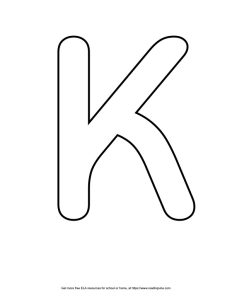Roundish Capital Bubble Letter K