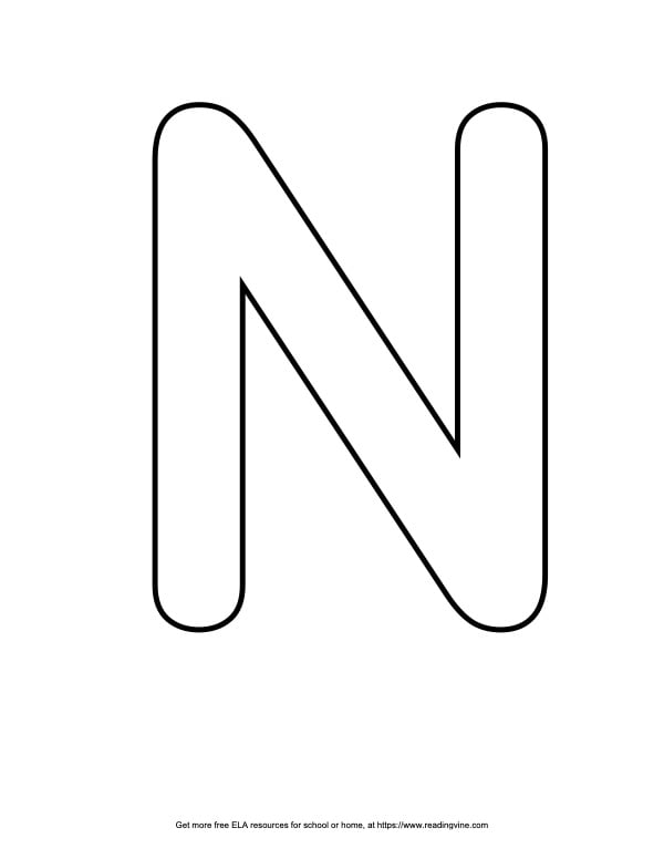 Roundish Capital Bubble Letter N