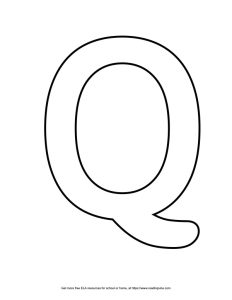 Roundish Capital Bubble Letter Q