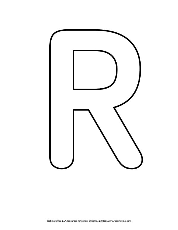 Roundish Capital Bubble Letter R