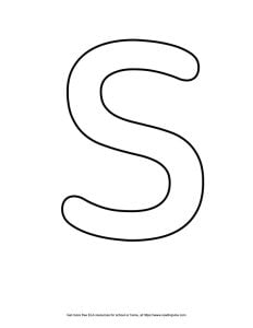Roundish Capital Bubble Letter S