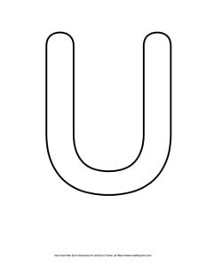 Roundish Capital Bubble Letter U