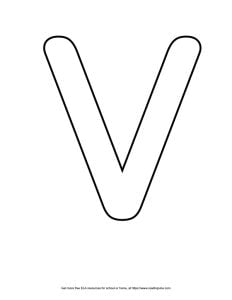 Roundish Capital Bubble Letter V