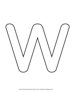 Roundish Capital Bubble Letter W