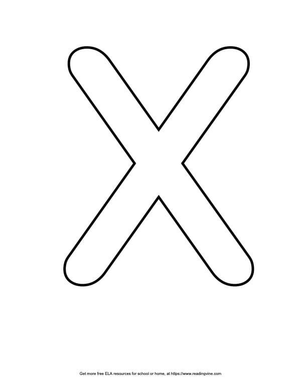 Roundish Capital Bubble Letter X
