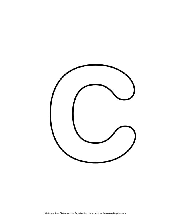 Roundish Lowercase Bubble Letter C