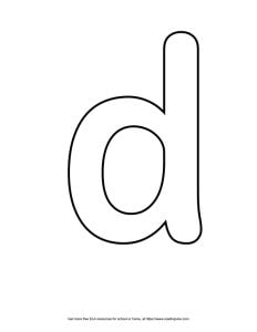 Roundish Lowercase Bubble Letter D