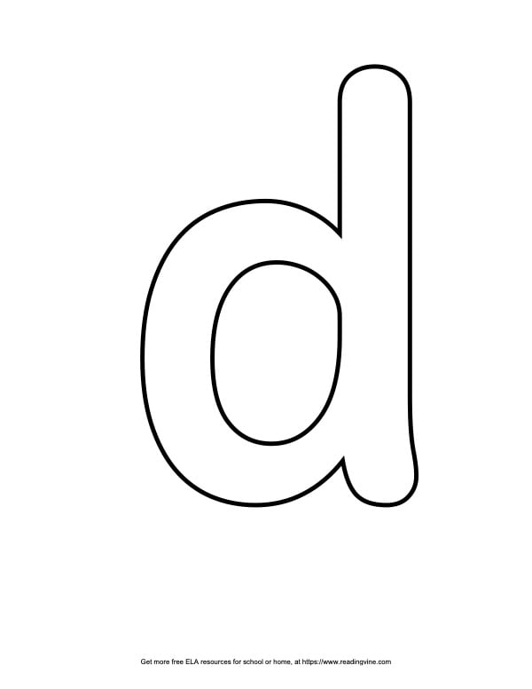 Roundish Lowercase Bubble Letter D