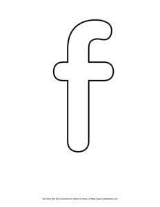 Roundish Lowercase Bubble Letter F