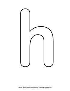 Roundish Lowercase Bubble Letter H