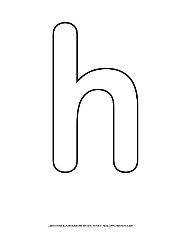 cursive lowercase h