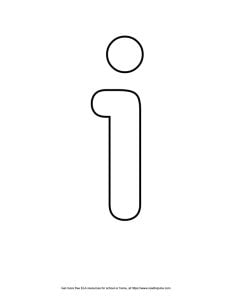 Roundish Lowercase Bubble Letter I