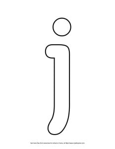 Roundish Lowercase Bubble Letter J