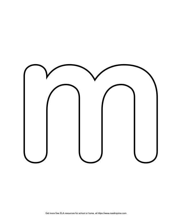 Roundish Lowercase Bubble Letter M