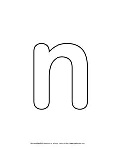 Roundish Lowercase Bubble Letter N