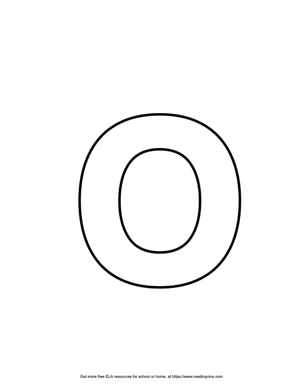 Roundish Lowercase Bubble Letter O