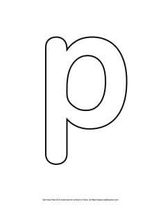 Roundish Lowercase Bubble Letter P