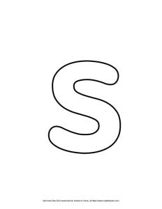 Roundish Lowercase Bubble Letter S