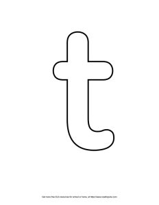 Roundish Lowercase Bubble Letter T