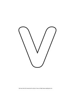 Roundish Lowercase Bubble Letter V