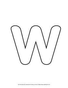 Roundish Lowercase Bubble Letter W