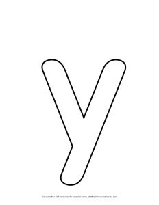 Roundish Lowercase Bubble Letter Y