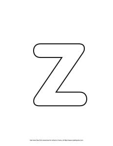 Roundish Lowercase Bubble Letter Z