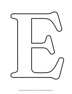 Serif Capital Bubble Letter E