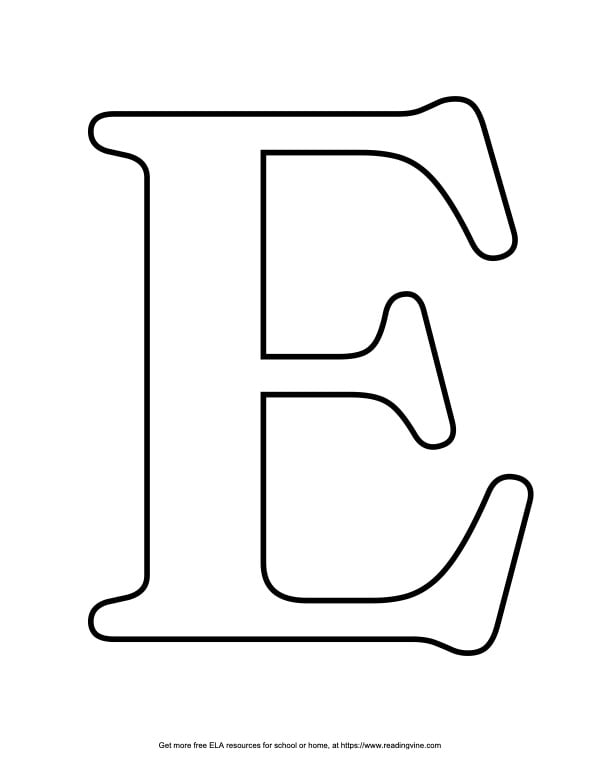 Serif Capital Bubble Letter E