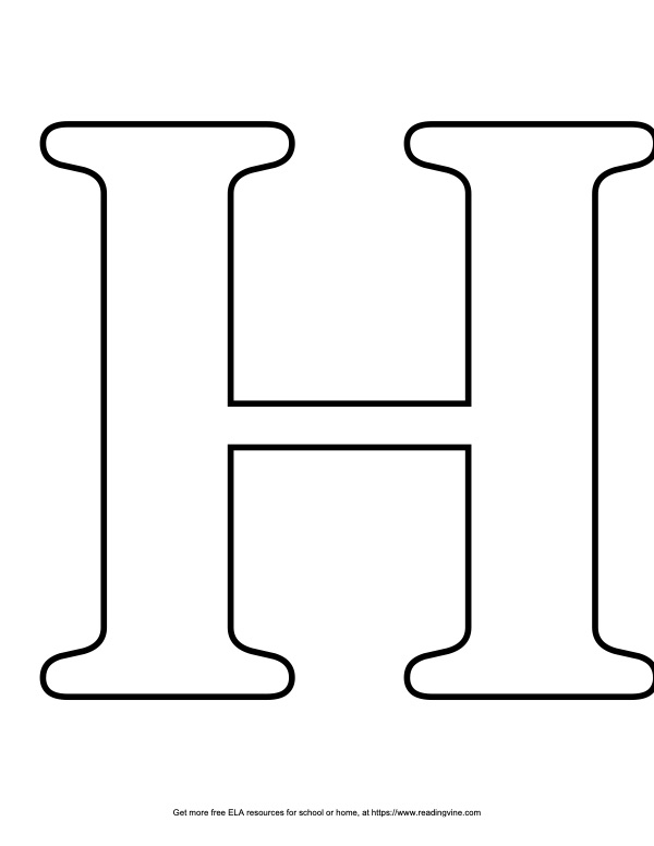 Serif Capital Bubble Letter H