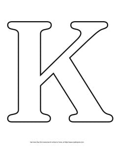 Serif Capital Bubble Letter K