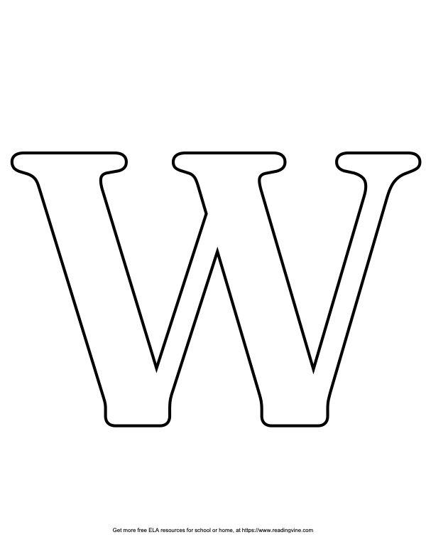Serif Capital Bubble Letter W