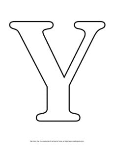 Serif Capital Bubble Letter Y