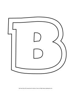 Sports Outline Capital Bubble Letter B