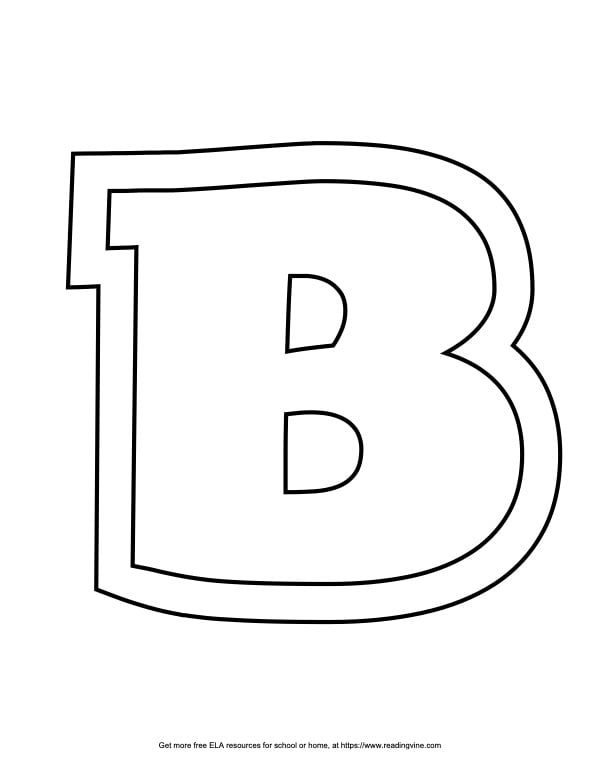 Sports Outline Capital Bubble Letter B