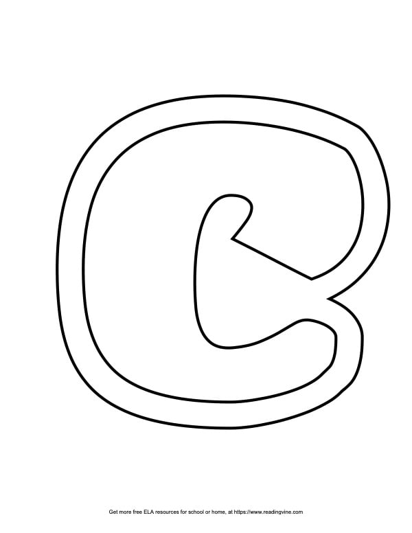 Sports Outline Capital Bubble Letter C