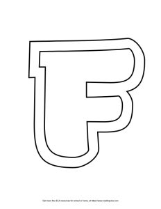 Sports Outline Capital Bubble Letter F