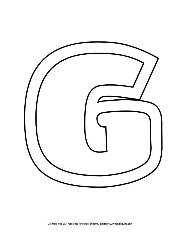 Sports Outline Capital Bubble Letter G