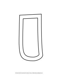 Sports Outline Capital Bubble Letter I