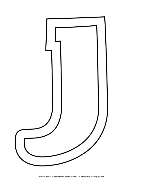 Sports Outline Capital Bubble Letter J