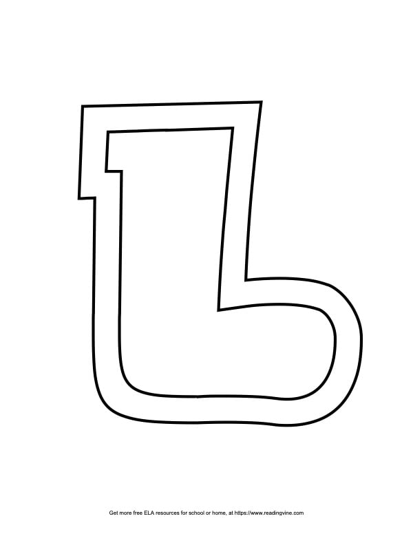 Sports Outline Capital Bubble Letter L