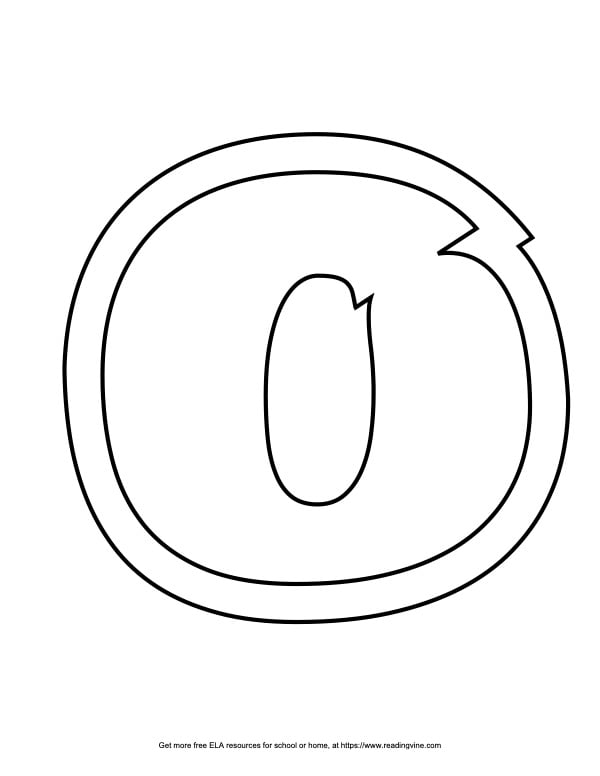 Sports Outline Capital Bubble Letter O