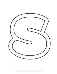 Sports Outline Capital Bubble Letter S