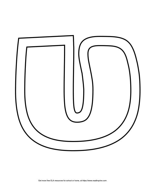 Sports Outline Capital Bubble Letter U