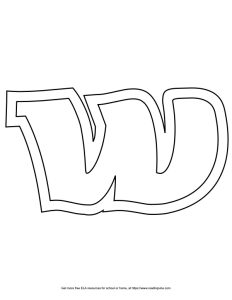 Sports Outline Capital Bubble Letter W