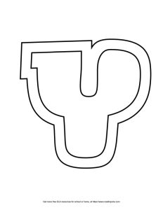 Sports Outline Capital Bubble Letter Y